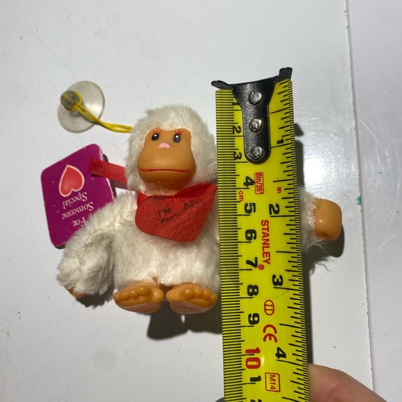 Vintage valentines suction cup rubber and plush ornament - Picture 3 of 7